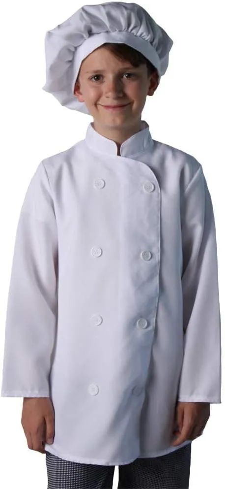 Kids Chef Costume Separates - Jacket & Hat or Pants (Choose Style and Size)