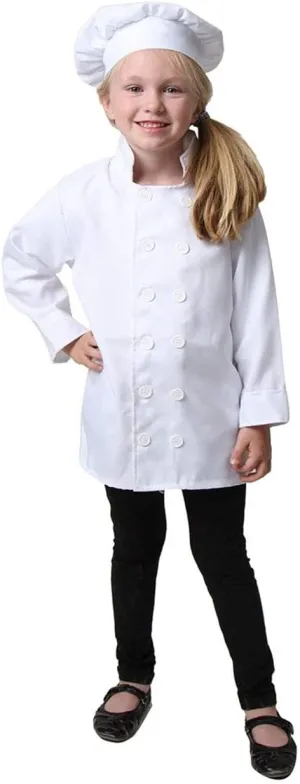 Kids Chef Costume Separates - Jacket & Hat or Pants (Choose Style and Size)