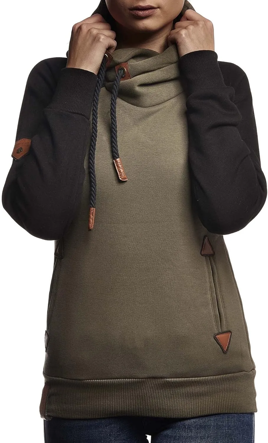 Leif Nelson women's Hoodie Pullover Hooded oversize Sweatshirt Sweater Longsleeve Long Sleeve Casual LN10245