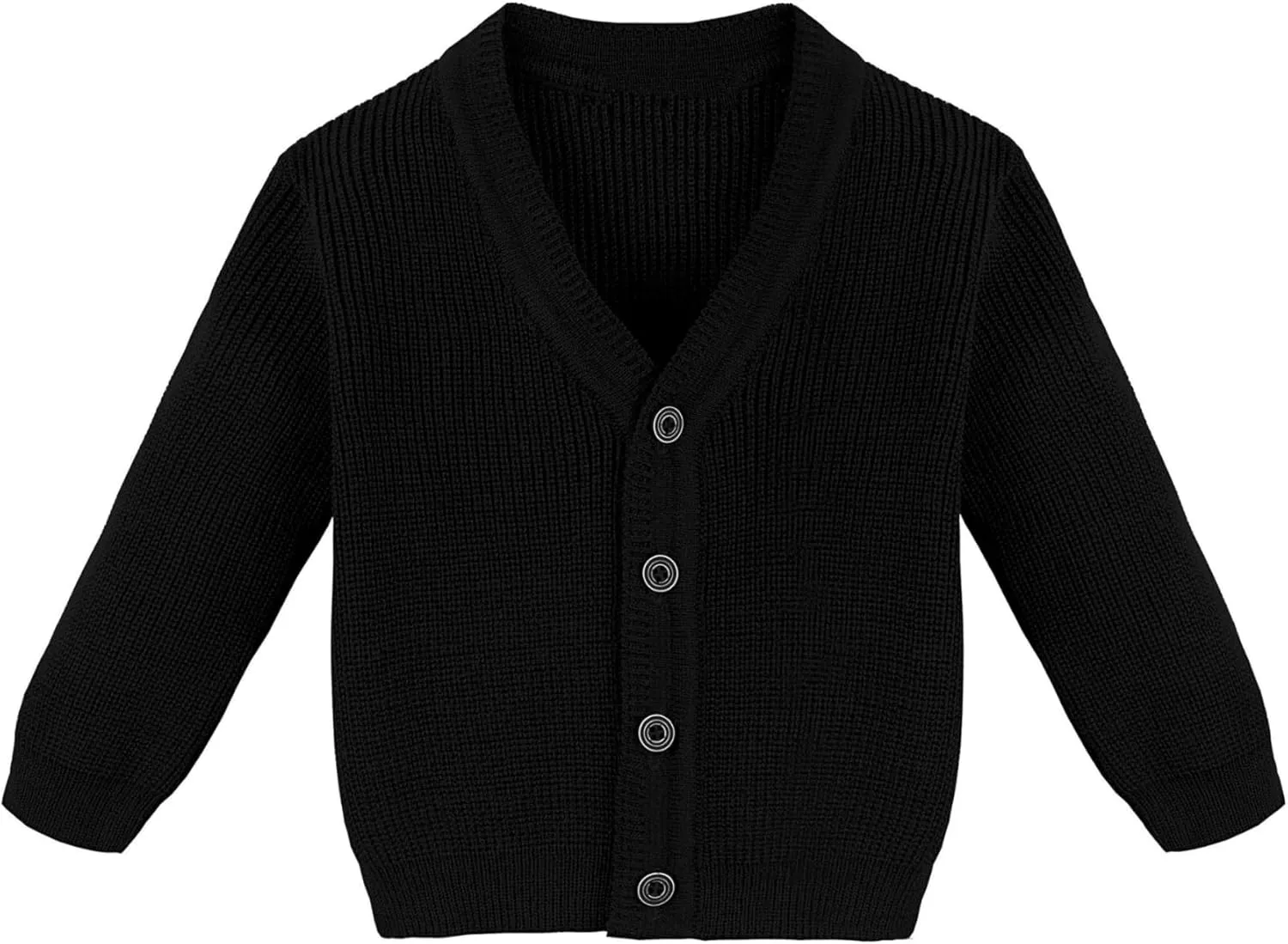 Lilax Little Boys Basic Long Sleeve V-Neck Classic Knit Cardigan Sweater