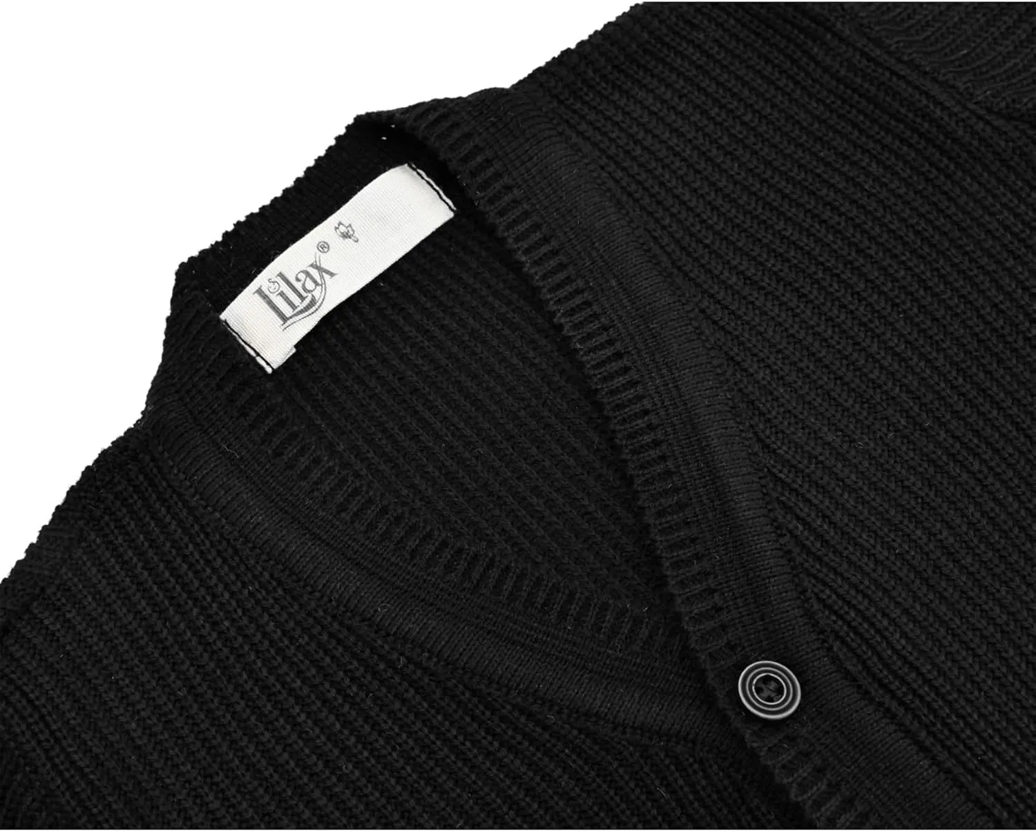 Lilax Little Boys Basic Long Sleeve V-Neck Classic Knit Cardigan Sweater