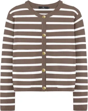 LILLUSORY Women Striped Cardigan Sweaters 2025 Fall Outfit Cloth Fashion Trendy Casual Long Sleeve Tops