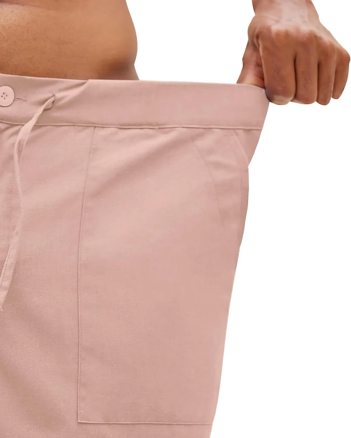 Linen Pants for Men - Casual Wide Leg Beach & Lounge Pants with Pockets