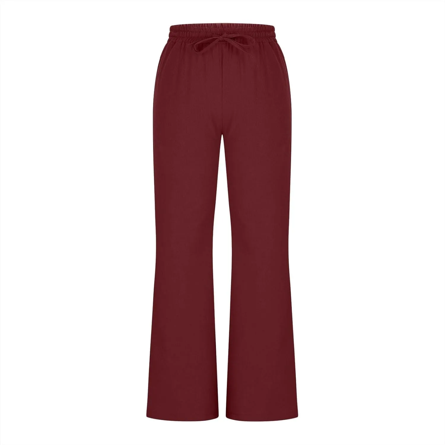 Linen Pants Women Summer Drawstring Plus Size Linen Pants for Women Casual Baggy High Waisted Pants Trousers