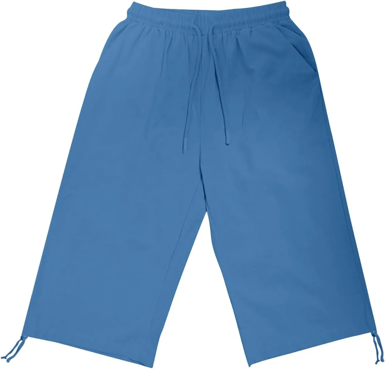 Linen Pants Women Summer Pants Ladies Loose Drawstring Casual Solid Color Shorts Wide Leg Casual Cotton Linen Pants