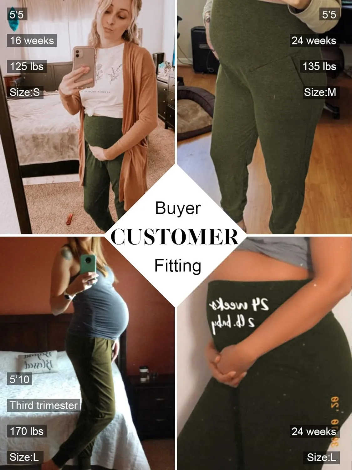 Liu & Qu Maternity Women's Casual Pants Stretchy Comfortable Lounge Pants
