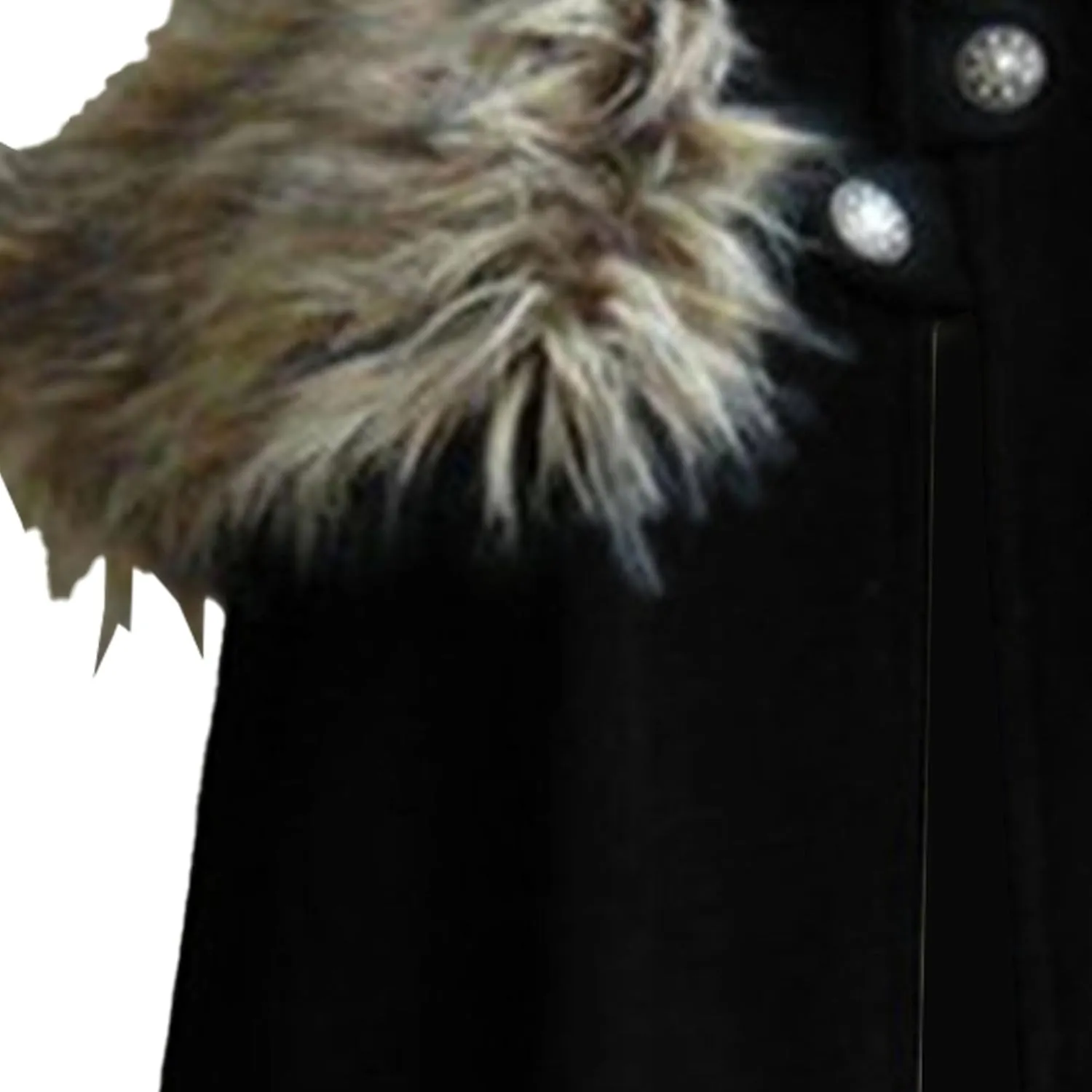 Maiyifu-GJ Cloak Coat For Men Winter Warm Gothic Fleece Collar Long Cape Cloak Vintage Medieval Renaissance Cape