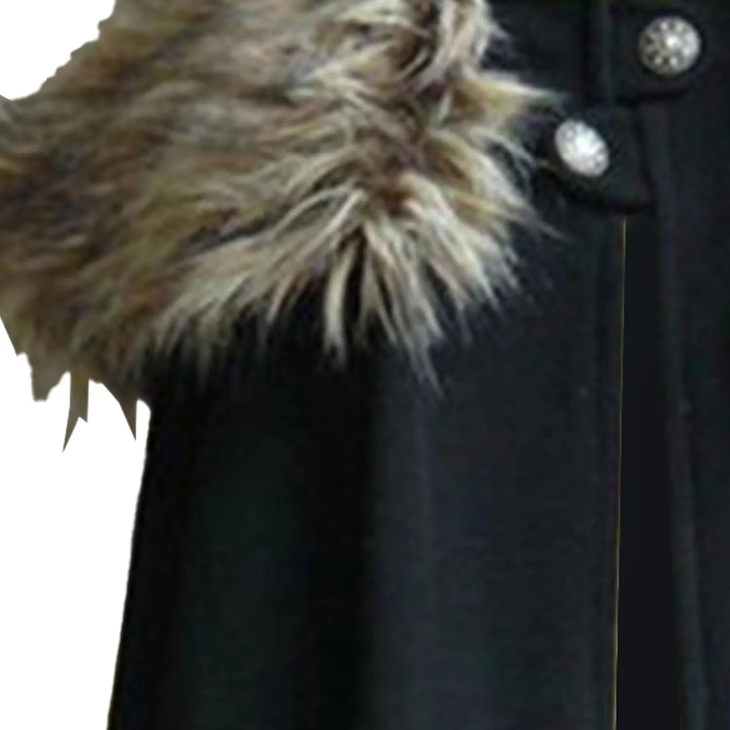 Maiyifu-GJ Cloak Coat For Men Winter Warm Gothic Fleece Collar Long Cape Cloak Vintage Medieval Renaissance Cape