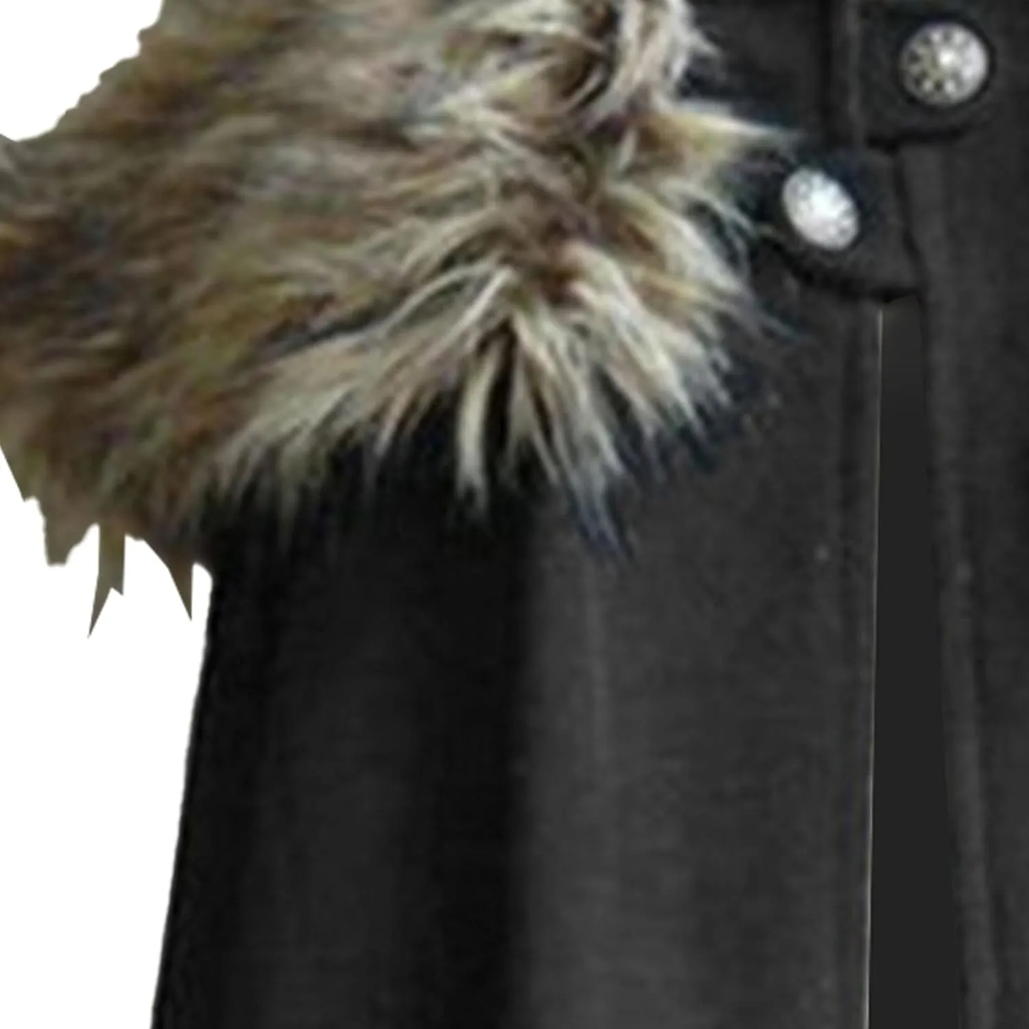 Maiyifu-GJ Cloak Coat For Men Winter Warm Gothic Fleece Collar Long Cape Cloak Vintage Medieval Renaissance Cape