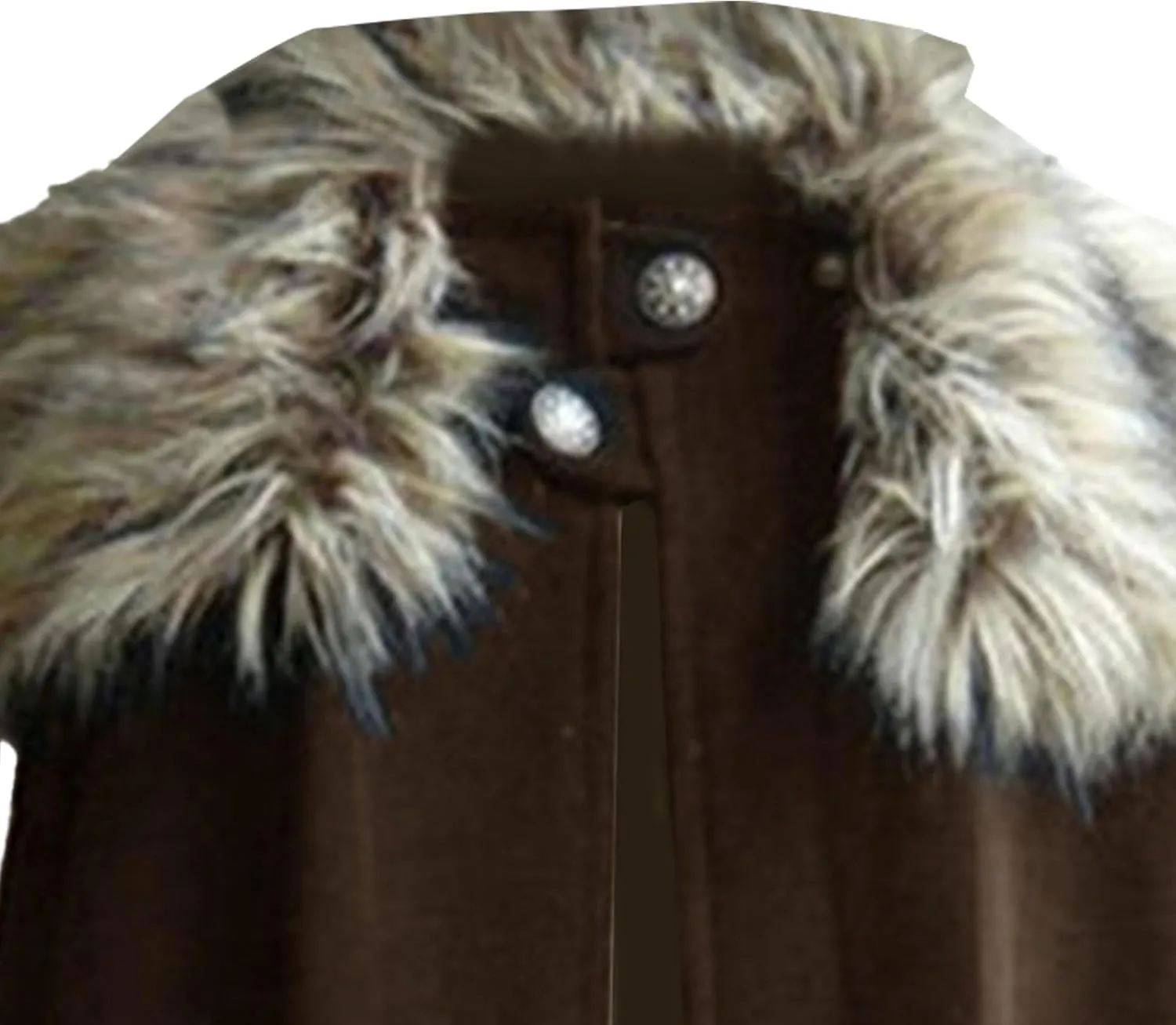 Maiyifu-GJ Cloak Coat For Men Winter Warm Gothic Fleece Collar Long Cape Cloak Vintage Medieval Renaissance Cape