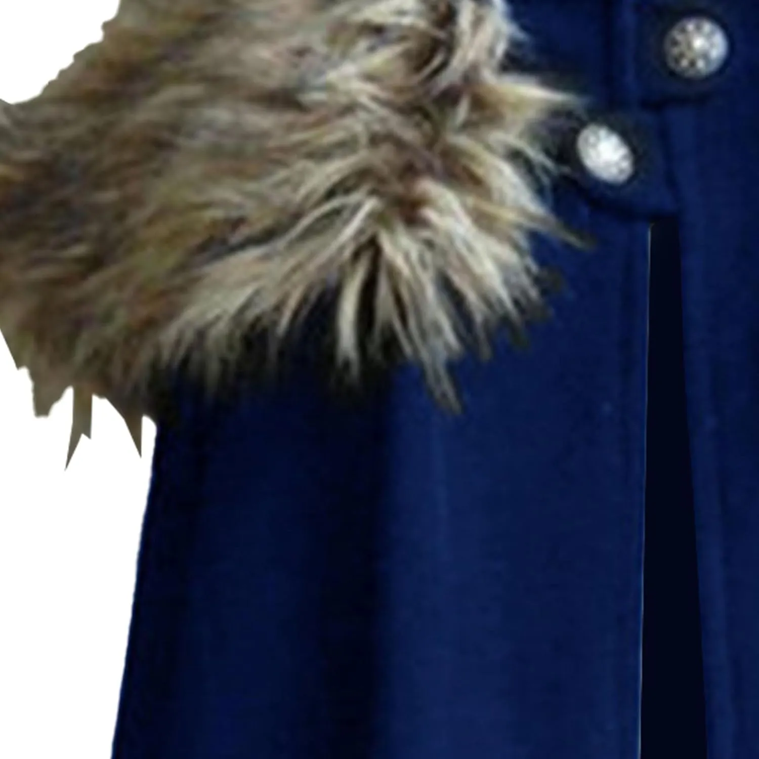 Maiyifu-GJ Cloak Coat For Men Winter Warm Gothic Fleece Collar Long Cape Cloak Vintage Medieval Renaissance Cape