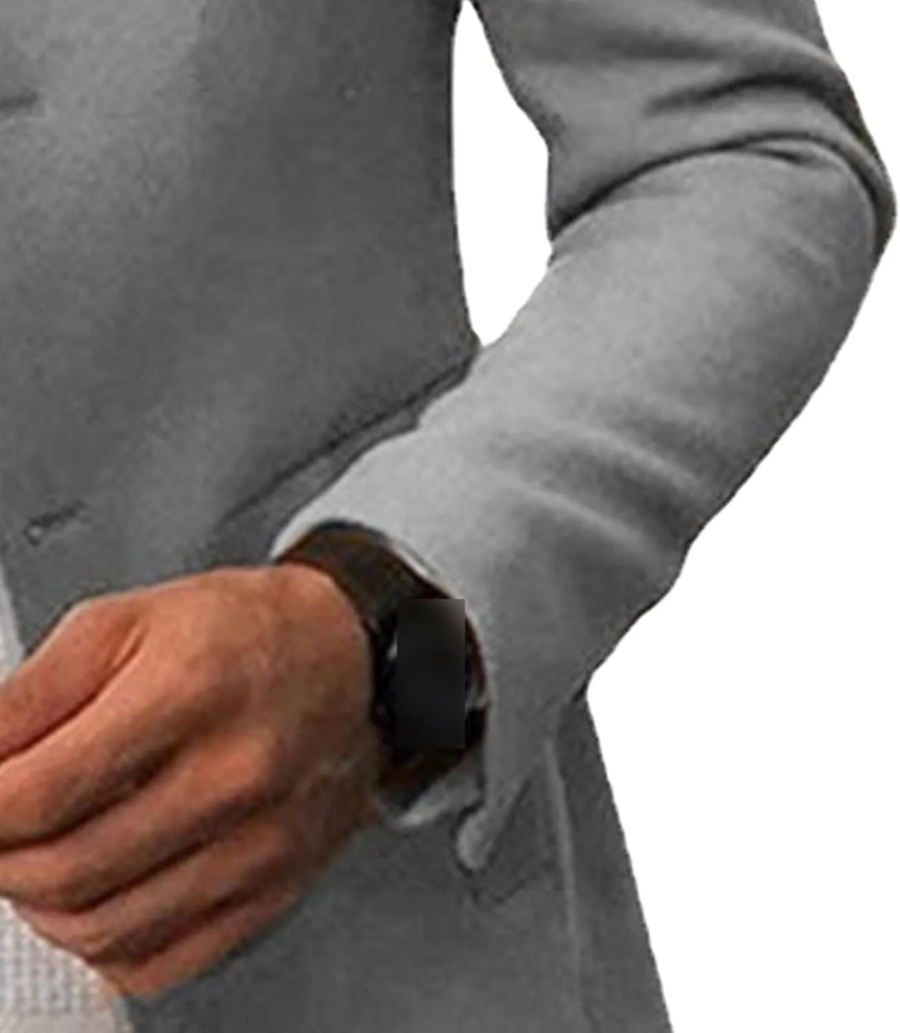 Maiyifu-GJ Mens Single Breasted Trench Coat Winter Warm Blend Pea Coat Lapel Work Business Jacket Outerwear