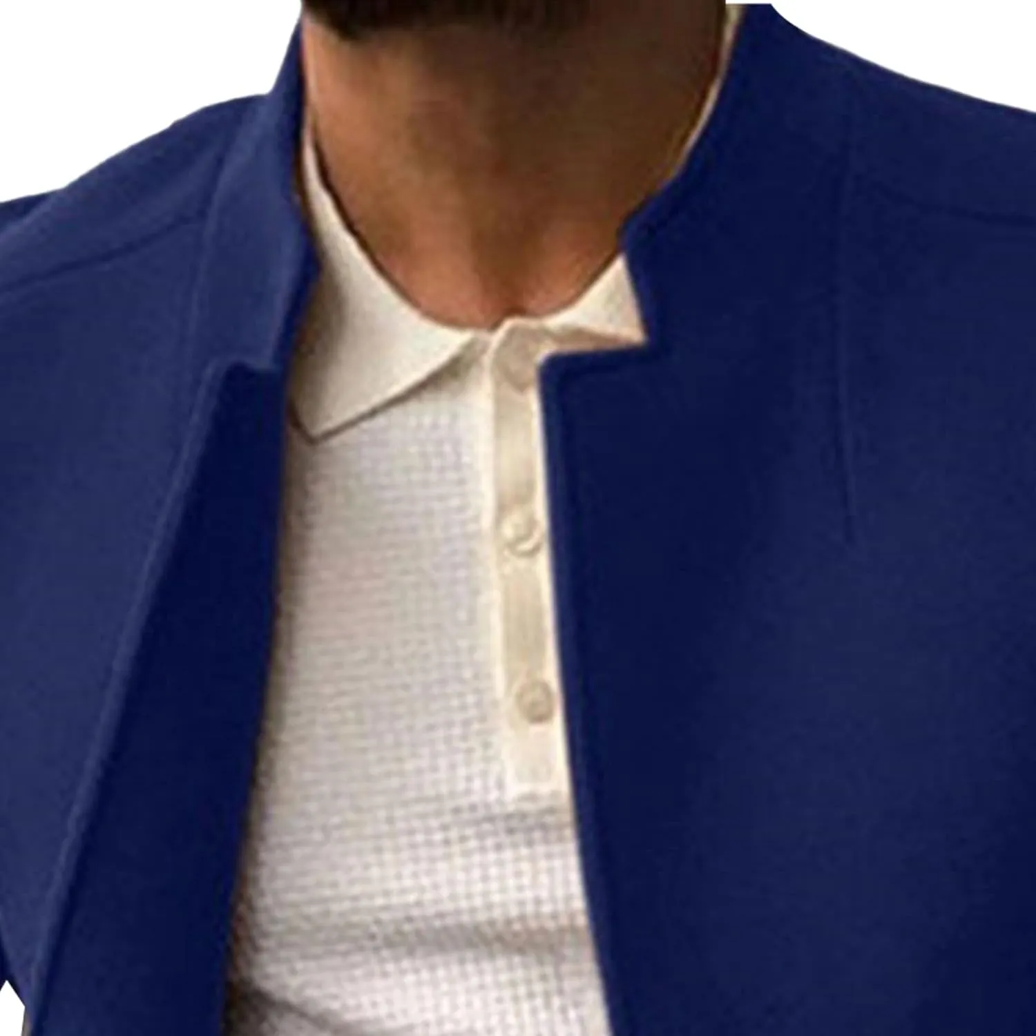 Maiyifu-GJ Mens Single Breasted Trench Coat Winter Warm Blend Pea Coat Lapel Work Business Jacket Outerwear