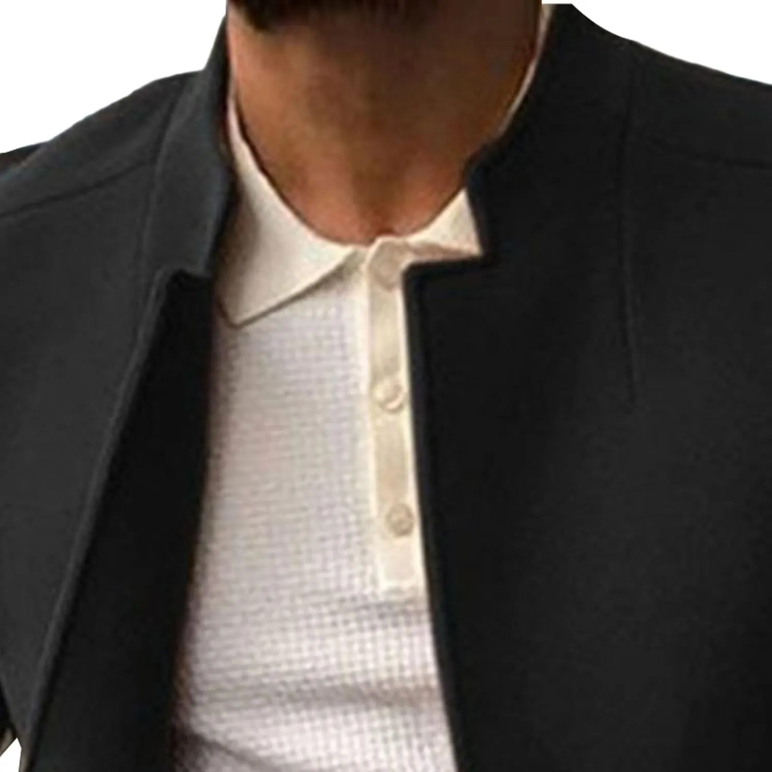 Maiyifu-GJ Mens Single Breasted Trench Coat Winter Warm Blend Pea Coat Lapel Work Business Jacket Outerwear
