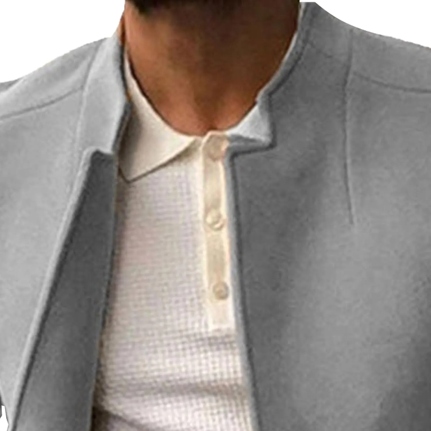 Maiyifu-GJ Mens Single Breasted Trench Coat Winter Warm Blend Pea Coat Lapel Work Business Jacket Outerwear