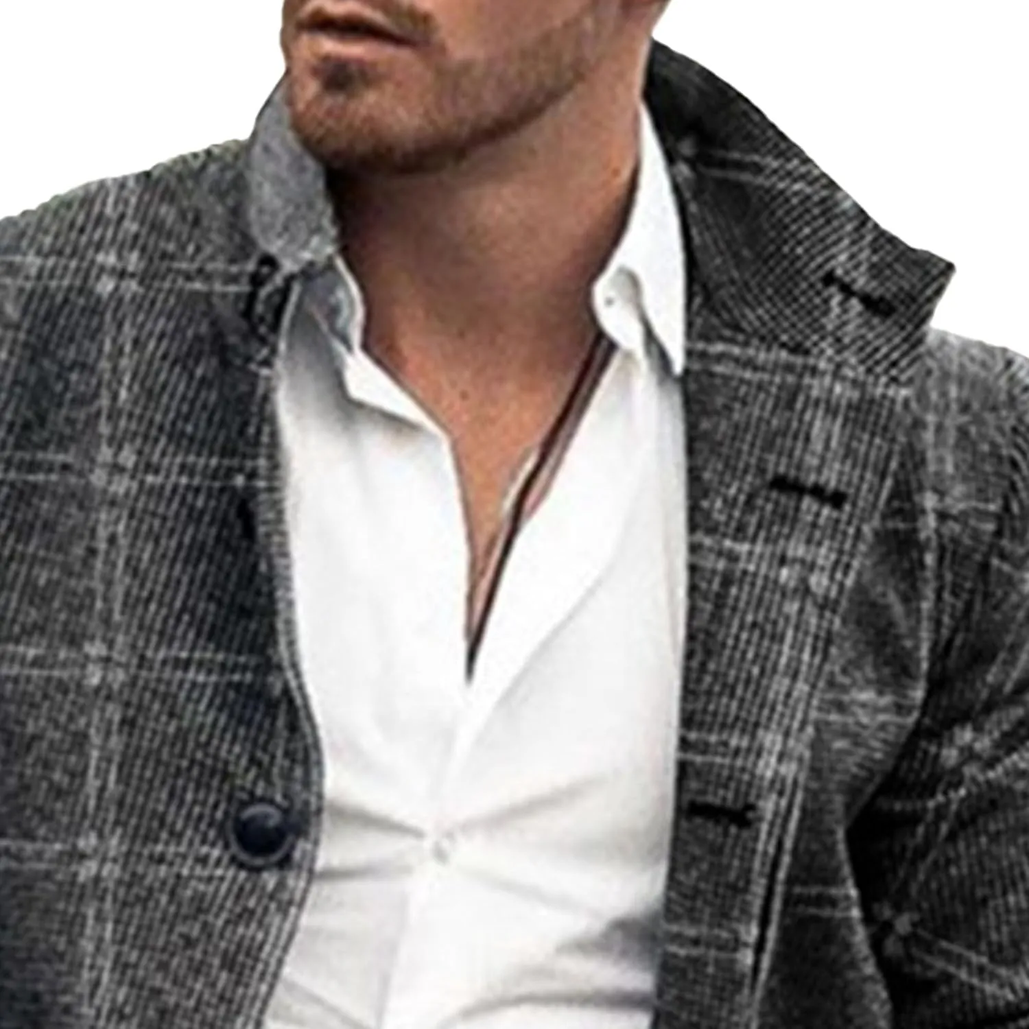 Maiyifu-GJ Mens Single Breasted Trench Jacket Winter Slim Fit Wool Blend Pea Coat Warm Lapel Work Business Jacket
