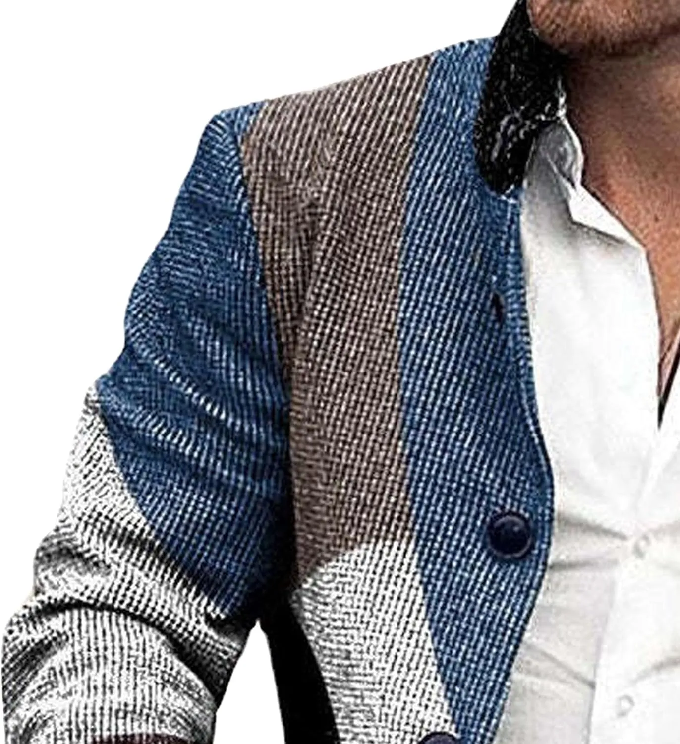 Maiyifu-GJ Mens Single Breasted Trench Jacket Winter Slim Fit Wool Blend Pea Coat Warm Lapel Work Business Jacket