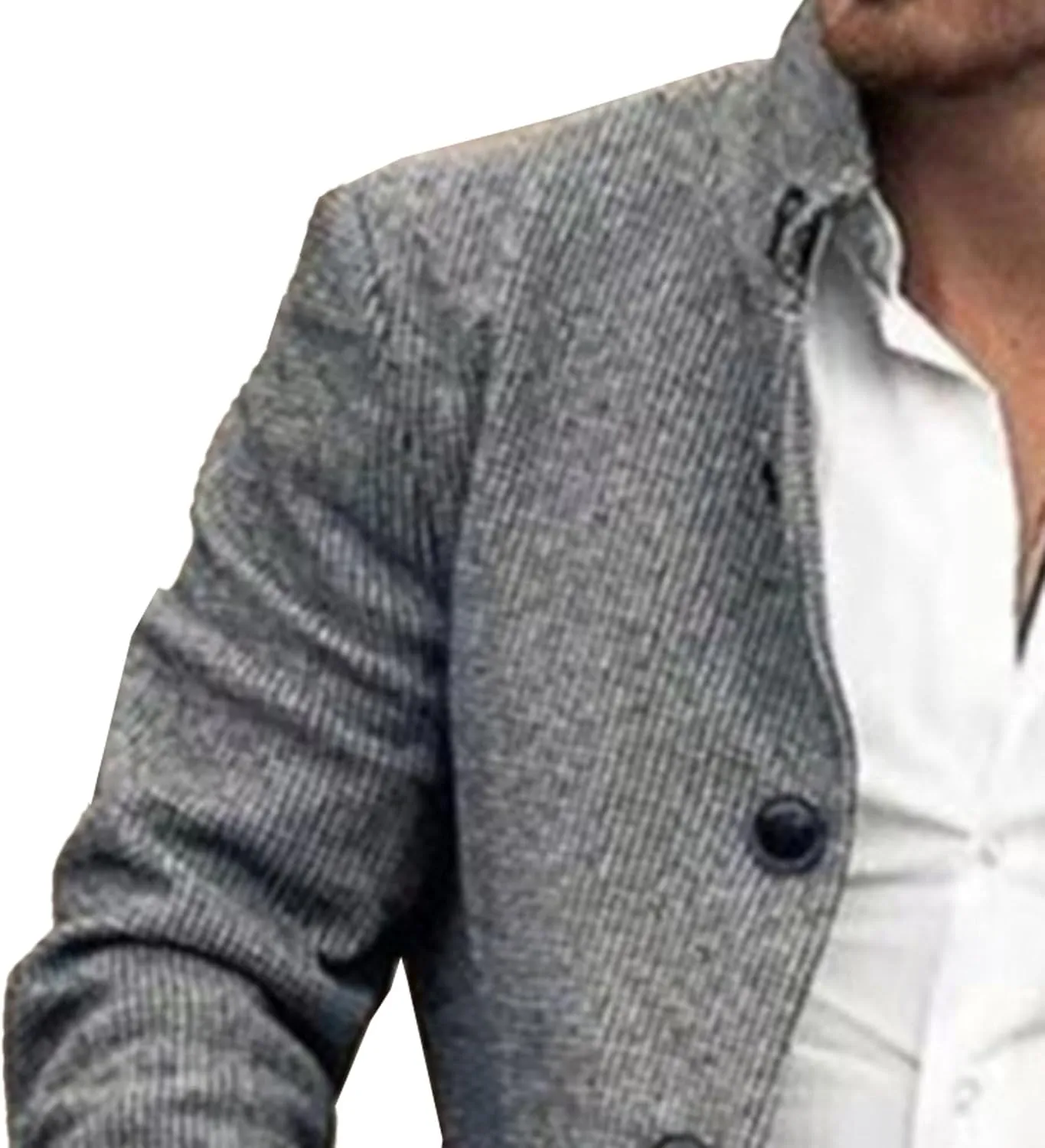 Maiyifu-GJ Mens Single Breasted Trench Jacket Winter Slim Fit Wool Blend Pea Coat Warm Lapel Work Business Jacket