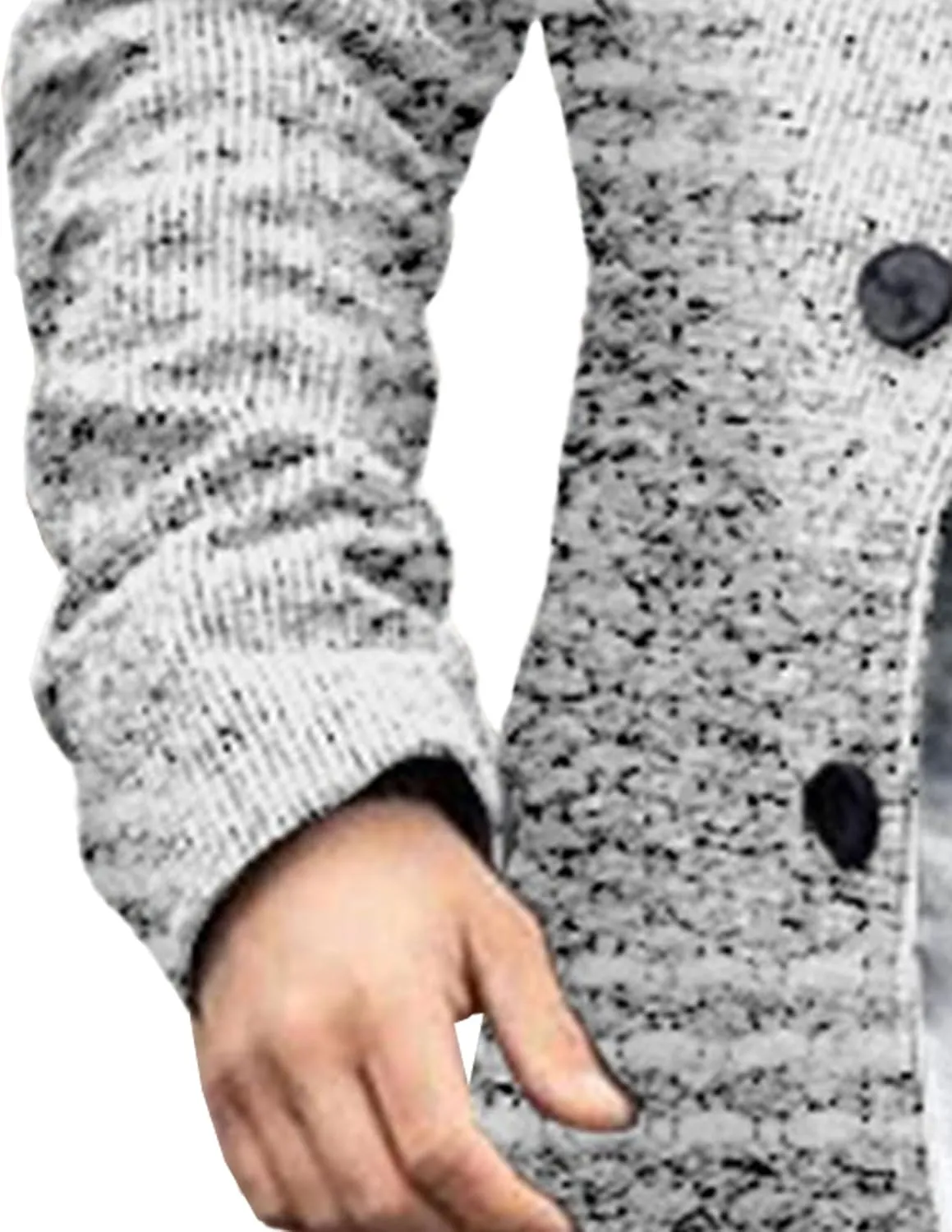 Maiyifu-GJ Mens Single Breasted Trench Jacket Winter Slim Fit Wool Blend Pea Coat Warm Lapel Work Business Jacket