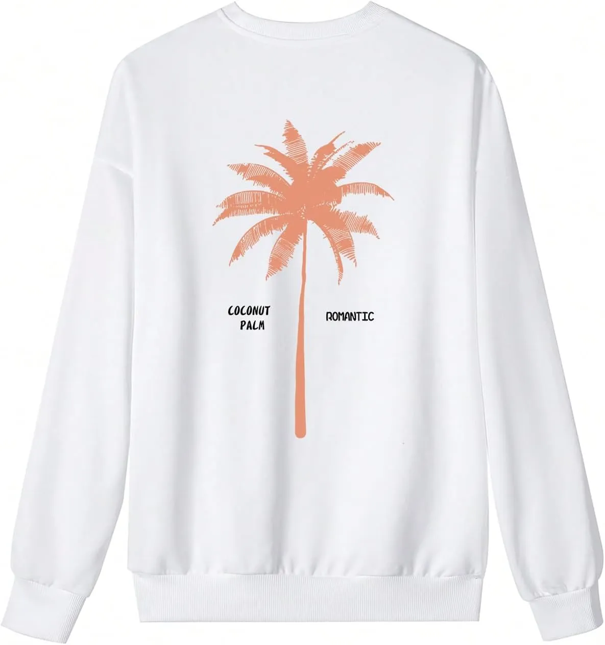 MakeMeChic Women's Graphic Print Crewneck Sweatshirt Long Sleeve Drop Shoulder Loose Pullover Top