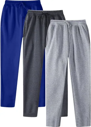 Male Hip Hop Pants Casual Solid Color Track Cuff Lace Up Workout Pants with Pocket Men S Pants with Elastic