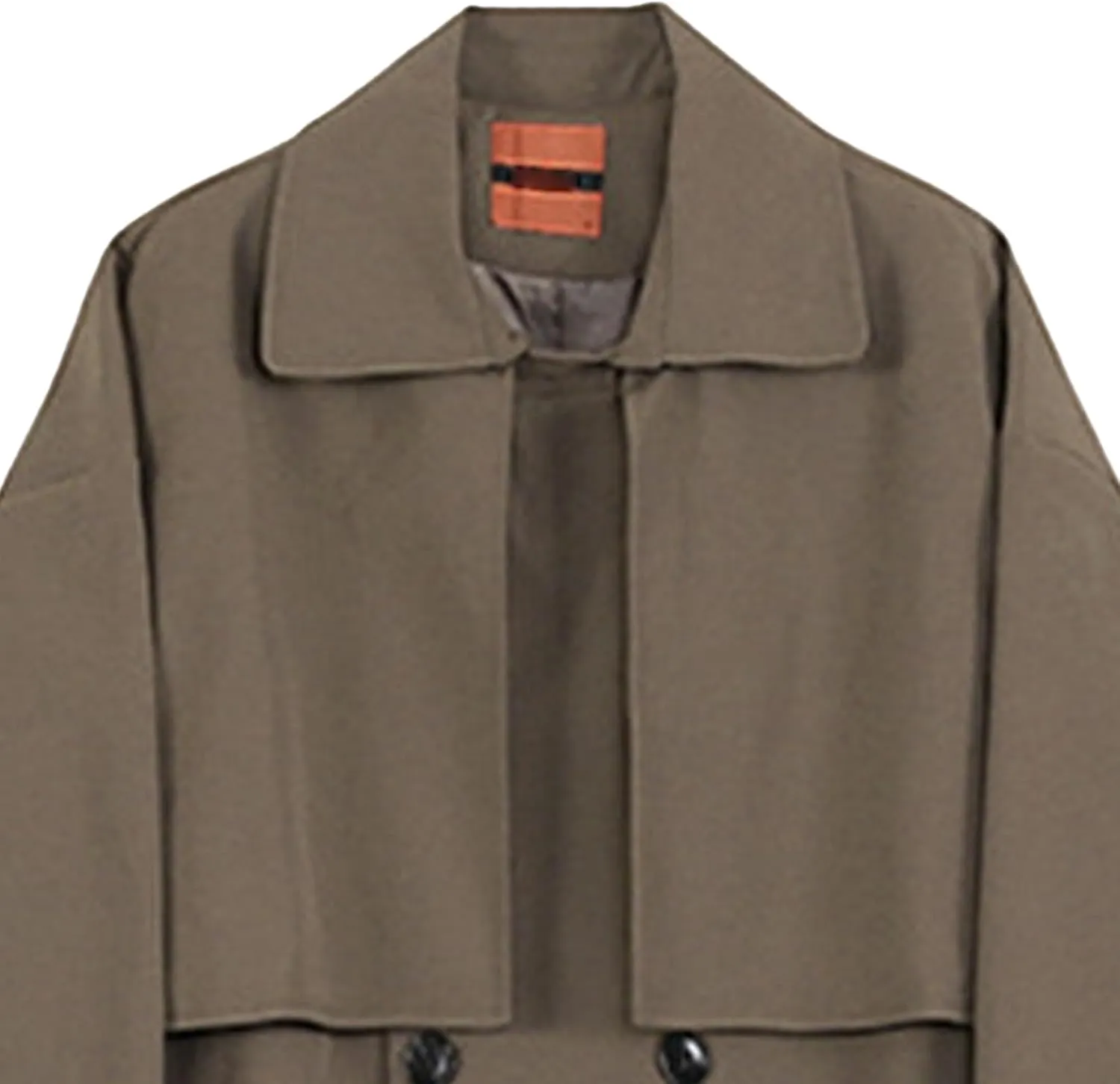Man's Double Breasted Trench Coat Oversized Casual Loose Windbreaker Lapel Long Jacket Overcoat With Belt