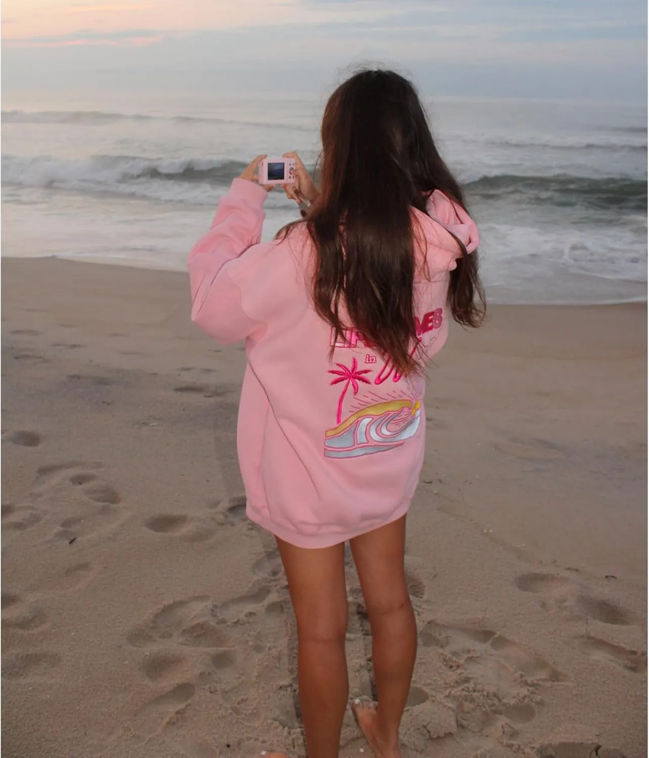 Meiweileya Hoodies for Teen Girls Y2k Womens Palm Puff Flower Graphic Print Sweatshirt Cute Aesthetic Oversized Jackets