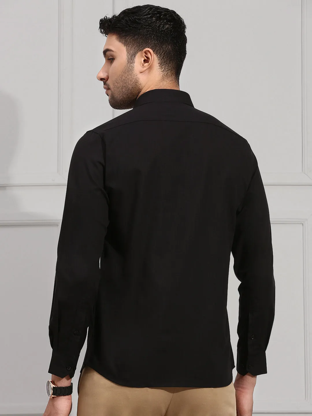 Men 100% Cotton Shirt Black CL2 GT8