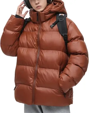 Men Hooded Zipper Parkas Puffer Jackets Padded Cotton Solid With Hoodie Warm Waterproof Jackets Winter Coats