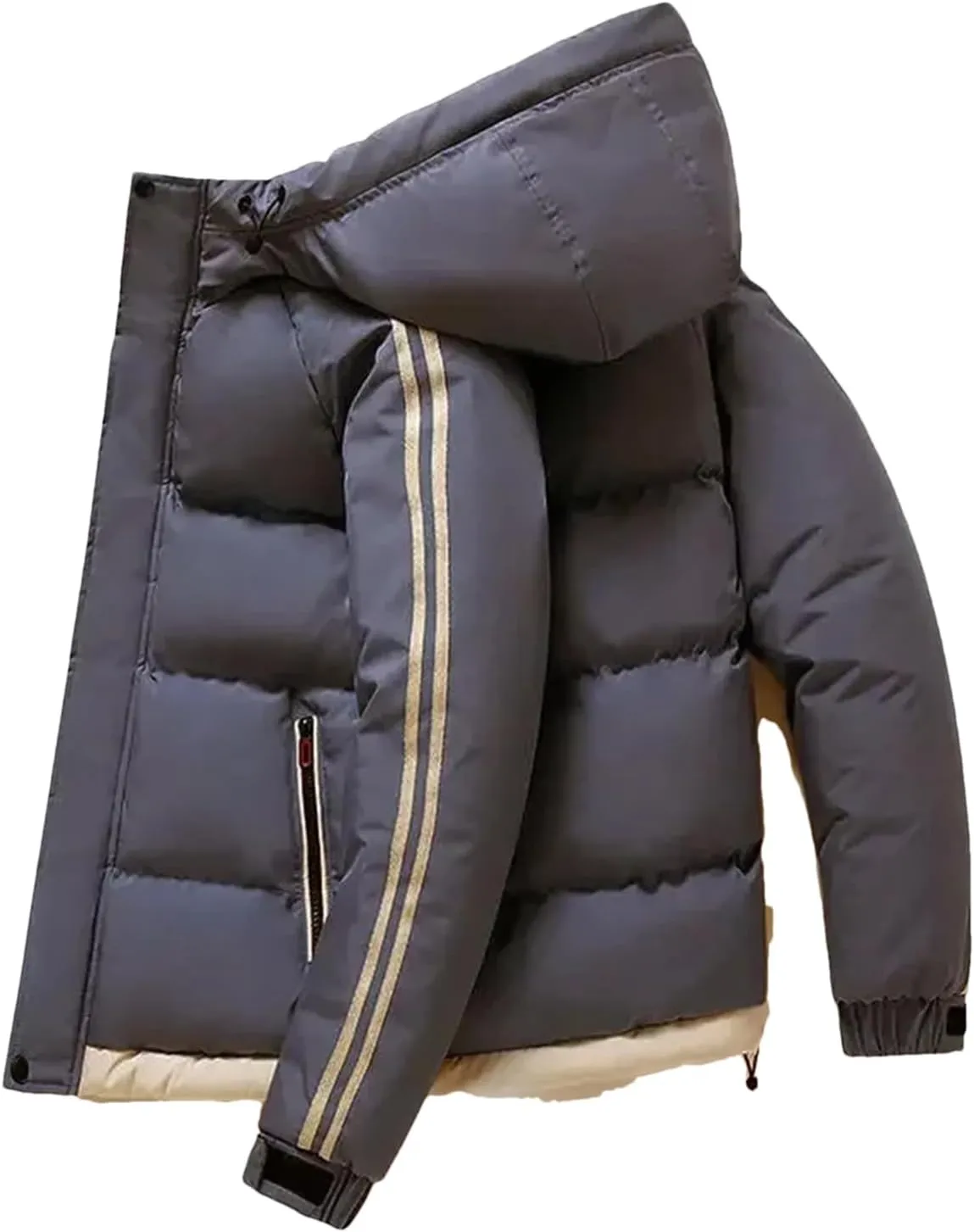 Men Winter Parkas Thicken Warm Hooded Coat Casual Jogging Windproof Sports Cotton Padded Jacket