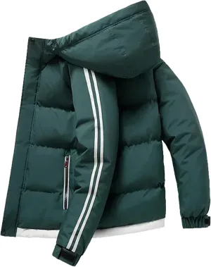 Men Winter Parkas Thicken Warm Hooded Coat Casual Jogging Windproof Sports Cotton Padded Jacket