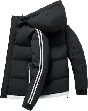 Men Winter Parkas Thicken Warm Hooded Coat Casual Jogging Windproof Sports Cotton Padded Jacket