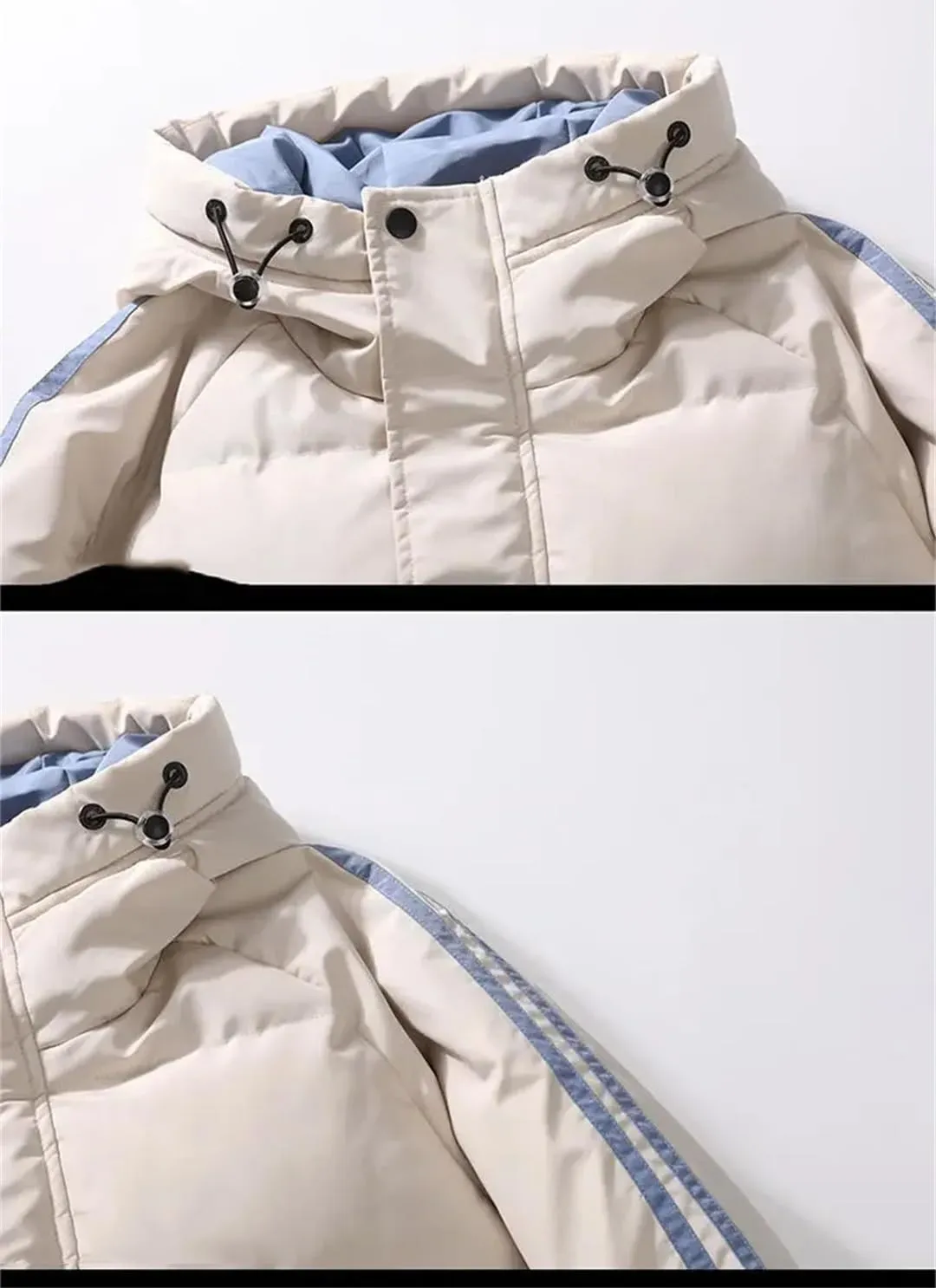 Men Winter Parkas Thicken Warm Hooded Coat Casual Jogging Windproof Sports Cotton Padded Jacket