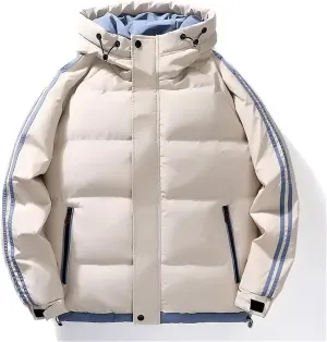 Men Winter Parkas Thicken Warm Hooded Coat Casual Jogging Windproof Sports Cotton Padded Jacket