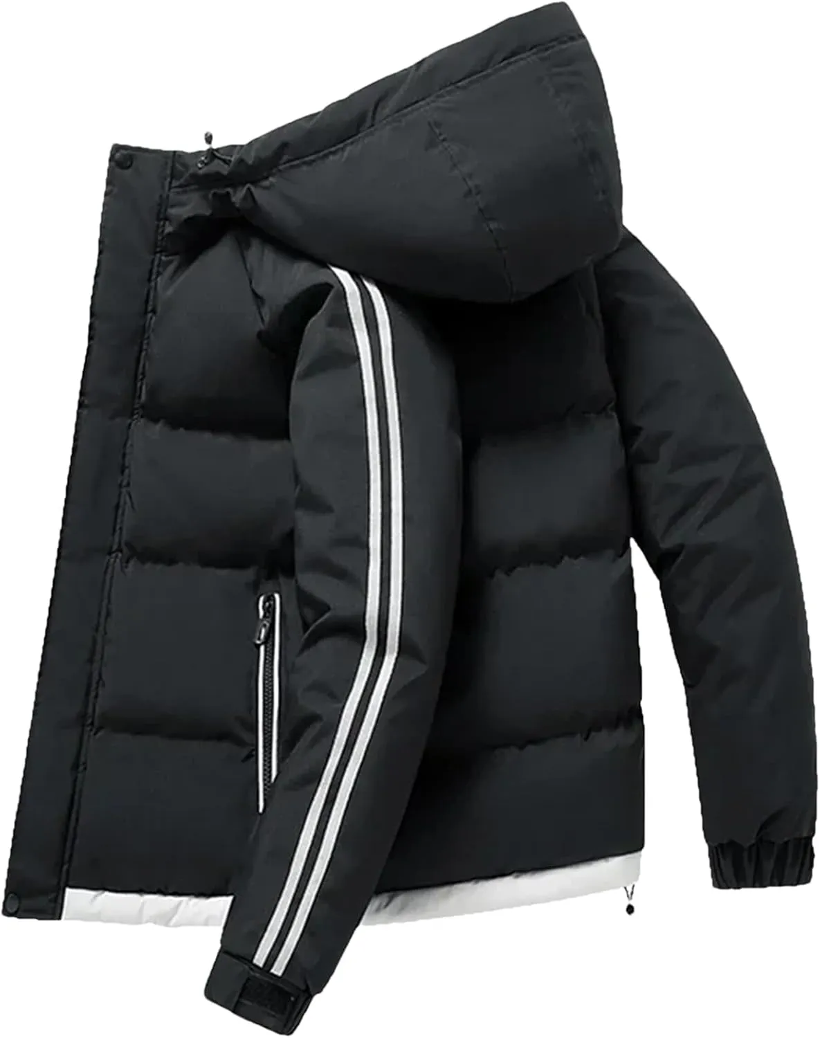 Men Winter Parkas Thicken Warm Hooded Coat Casual Jogging Windproof Sports Cotton Padded Jacket