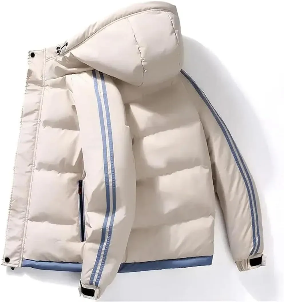 Men Winter Parkas Thicken Warm Hooded Coat Casual Jogging Windproof Sports Cotton Padded Jacket