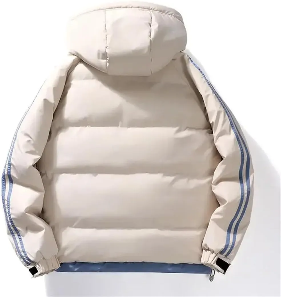 Men Winter Parkas Thicken Warm Hooded Coat Casual Jogging Windproof Sports Cotton Padded Jacket