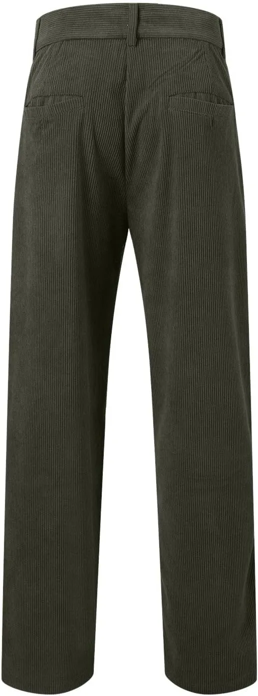 Men's Casual Pants High Waist Zip Off Straight Leg Pants Casual Slim Fit Lightweight Chino Golf Pants Pencil Trousers