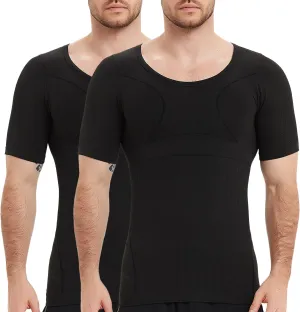 Mens Compression Shirts Short Sleeve, Gynecomastia Undershirt, Slimming Tank Top, Shapewear Vest