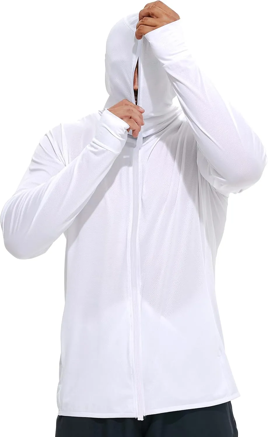 Men's Full Zip UPF 50  Sun Protection Hoodie Long Sleeve Shirts with Pockets Light Jacket Lightweight Hoodies for Men