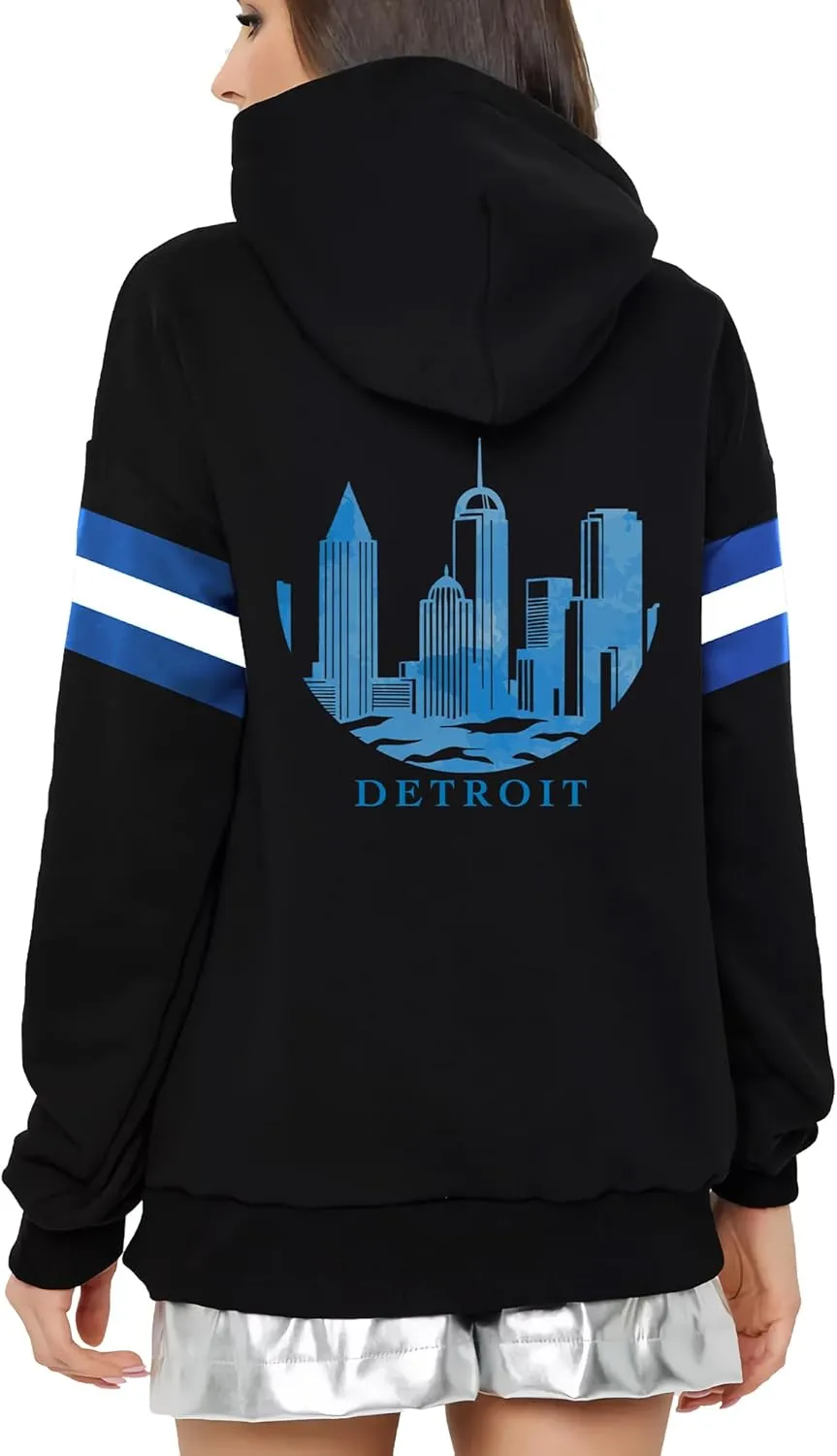 Mens Graphic City Letter Printed Pullover Hoodies Football Sport Fans Classic Unisex Sweatshirt Birthday