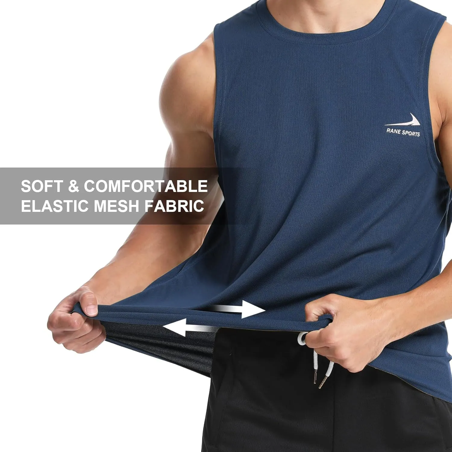 Men's Sleeveless Gym Shirts Quick-Drying Training Running Bodybuilding Athletic Tank Top