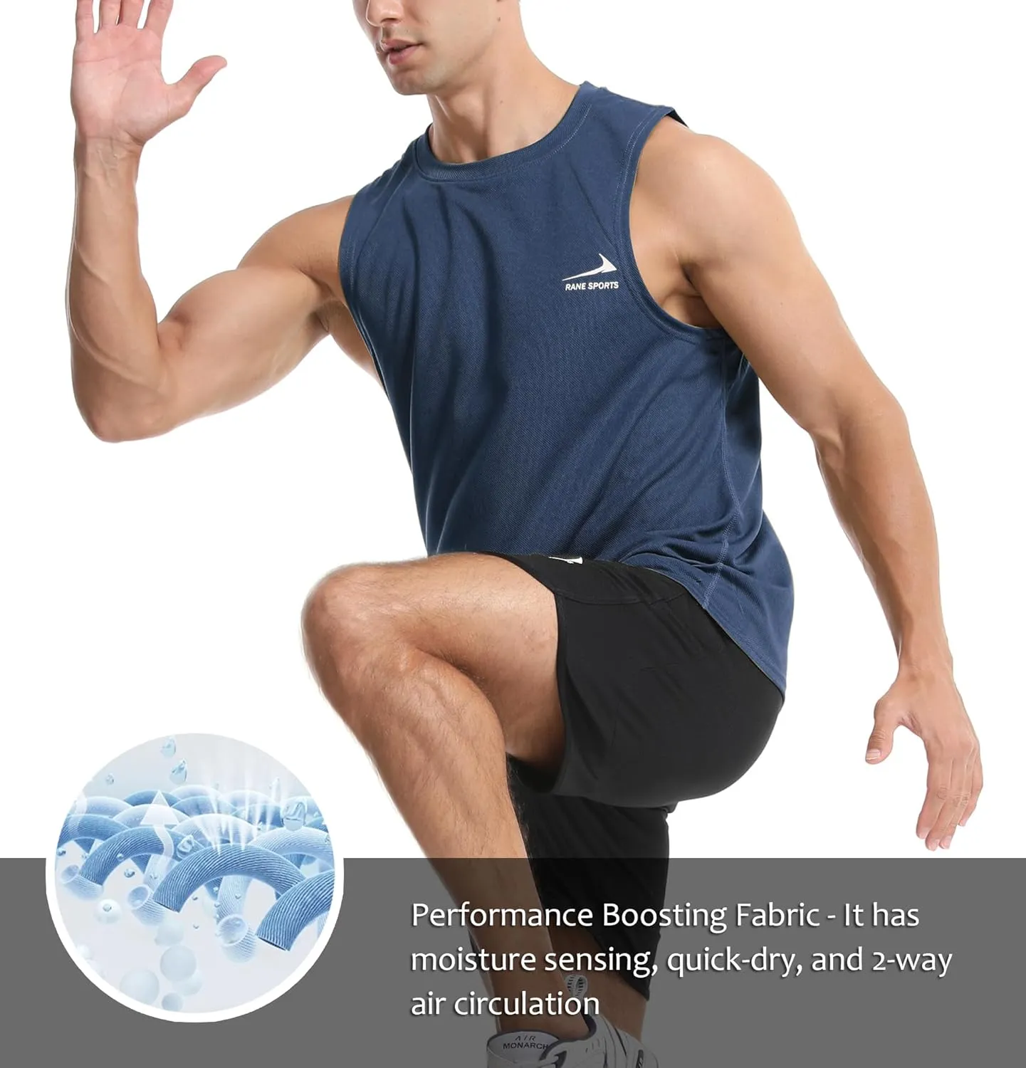 Men's Sleeveless Gym Shirts Quick-Drying Training Running Bodybuilding Athletic Tank Top