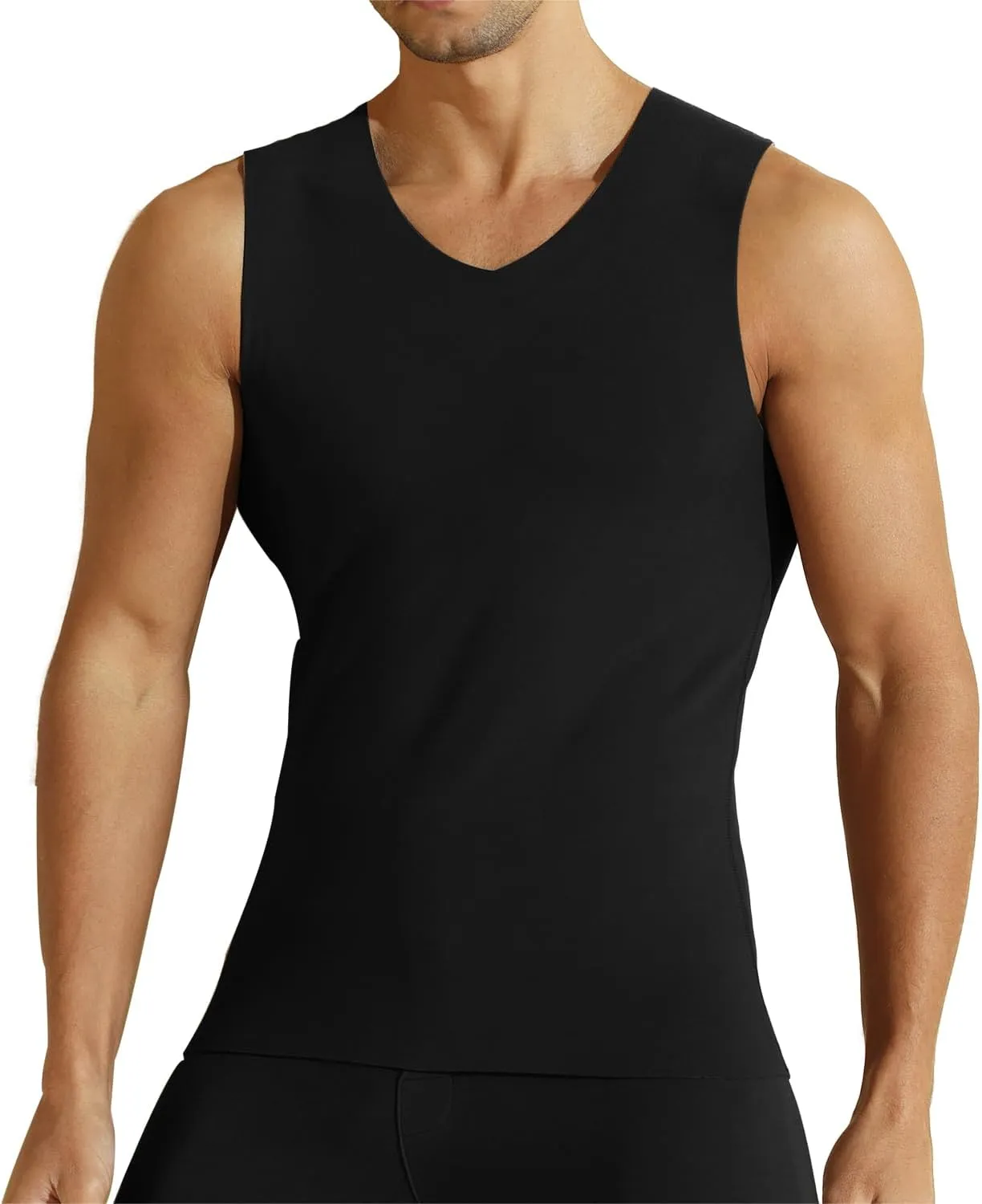 Men's Thermal Underwear Tank Top Base Layer Shirts Fleece Winter Warm Undershirt
