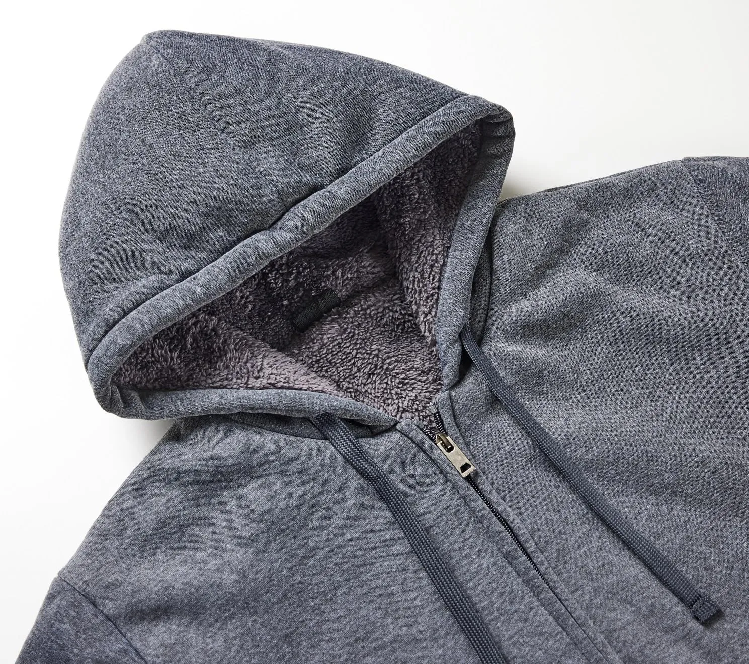 Men's Zip Up Hoodie Heavyweight Winter Sweatshirt Fleece Sherpa Lined Warm Jacket