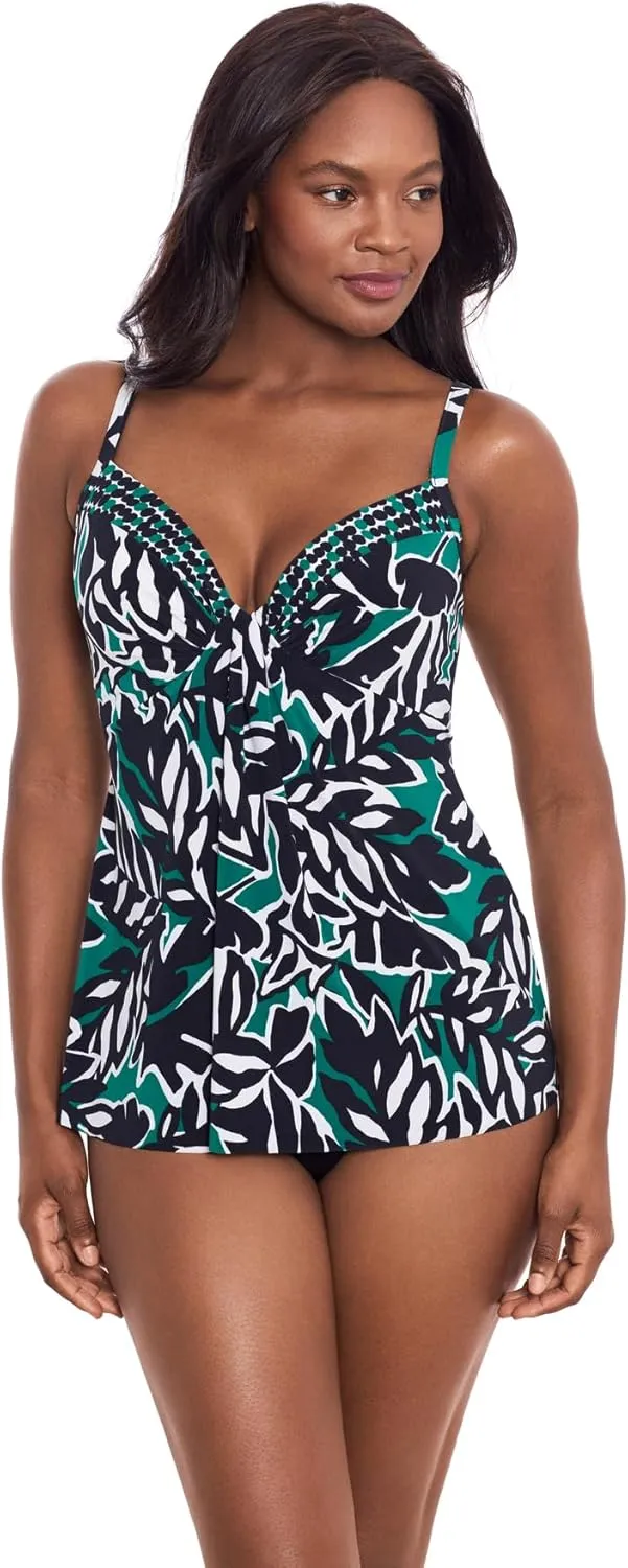 Miraclesuit Women's Swimwear Marina Sweetheart Neckline Underwire Bra Tankini Bathing Suit Top