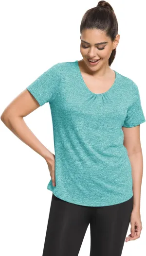 MISS FORTUNE Active Wear Yoga Top Cool Dry Workout Shirt Exercise Clothes