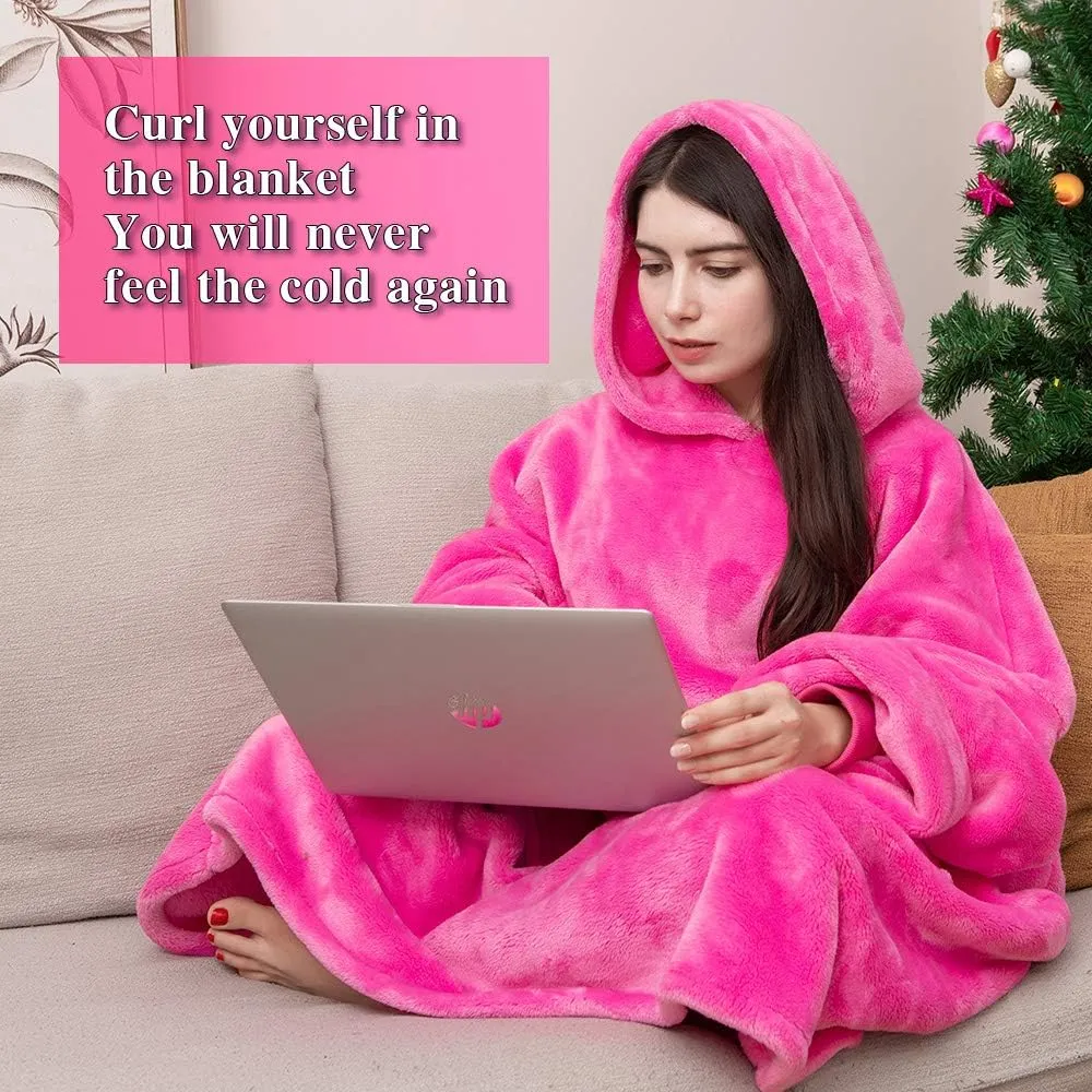 Miss Mila Wearable Blanket Hoodie,Extra Long & Warm Suggies for Women Men Adult with Sleeves and Giant Pocket