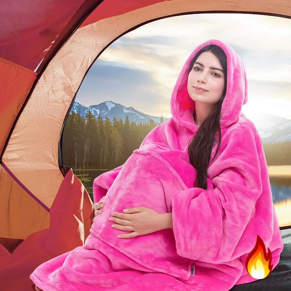 Miss Mila Wearable Blanket Hoodie,Extra Long & Warm Suggies for Women Men Adult with Sleeves and Giant Pocket