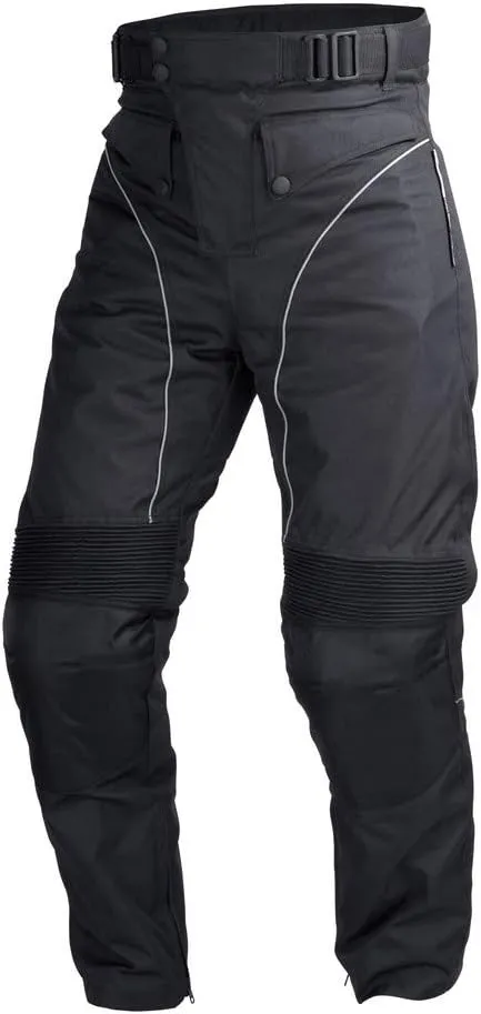Motorcycle Waterproof Riding OverPants Black with Removable CE Armor PT1